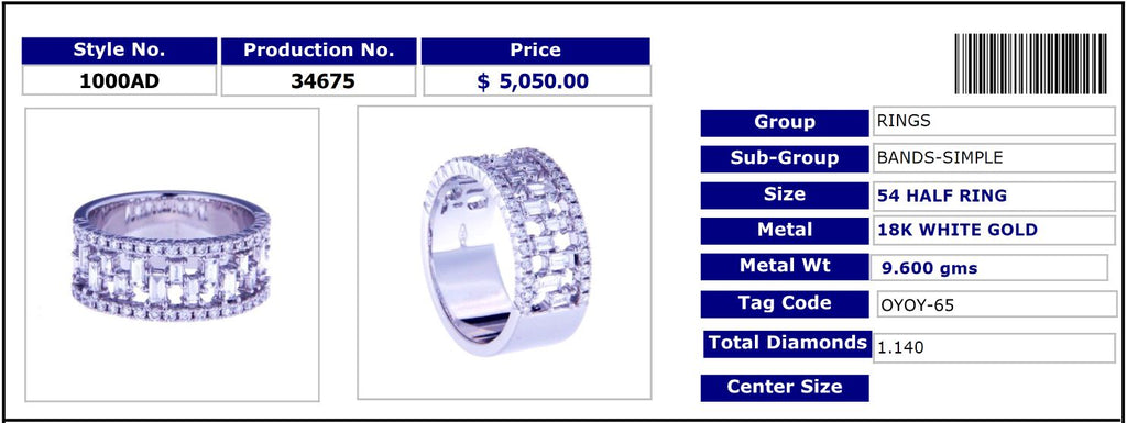 Baguette & Round Diamond Half Band