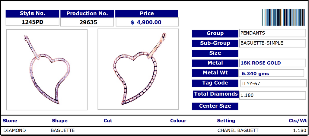 Valentines - Dangling Heart Pendant