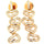 Valentines - Dangling Golden Hearts Earrings