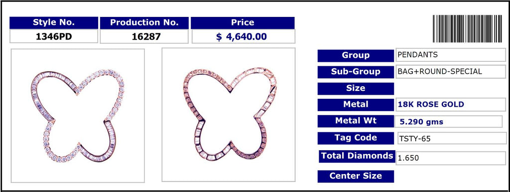 Diamond Mirage Butterfly Pendant