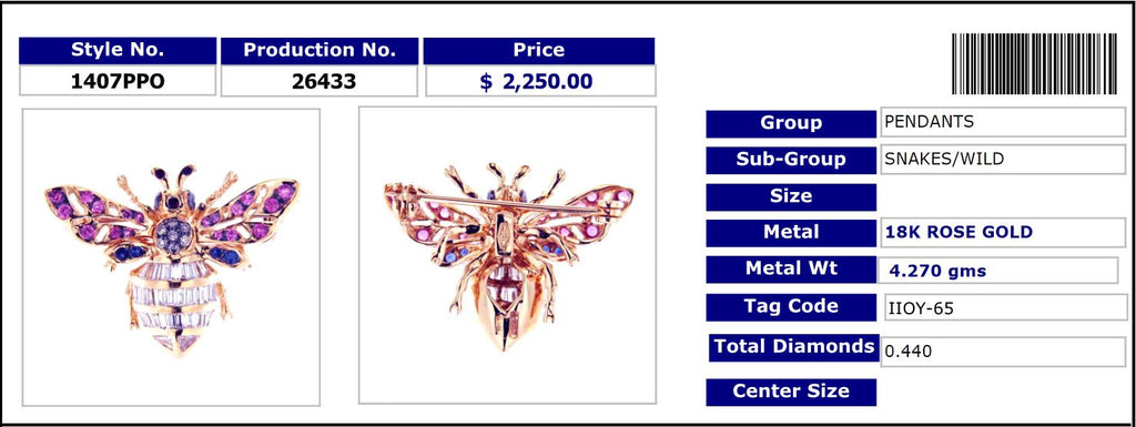 Classic Honey Bee Pendant