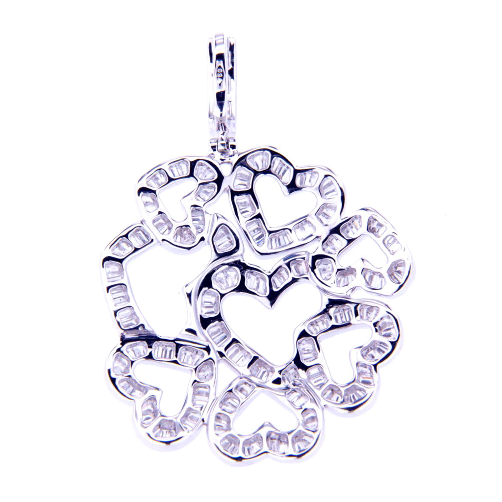 Valentines - Baguette Hearts Pendant