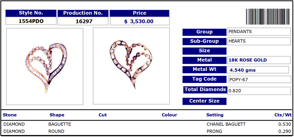 Valentines - Glittering Heart Pendant
