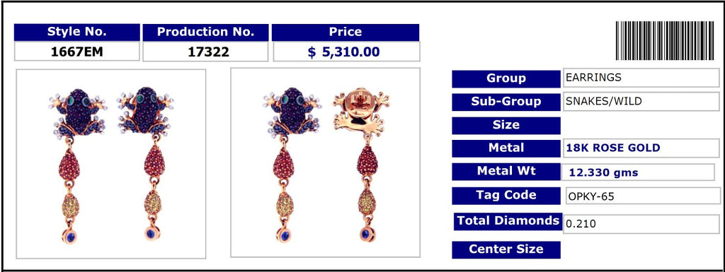 Climbing Frog Fantasy Earrings