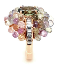 Multi-Color Briolette Sapphire Ring