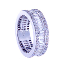 BAGUETTE&ROUND DIAMOND FULL BANDS RING