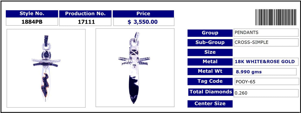 Fantasy Cross Pendant
