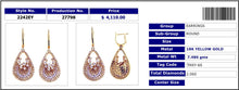 White & Yellow Diamond Party Earrings