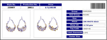 Yellow & White Diamond Combo Party Earrings