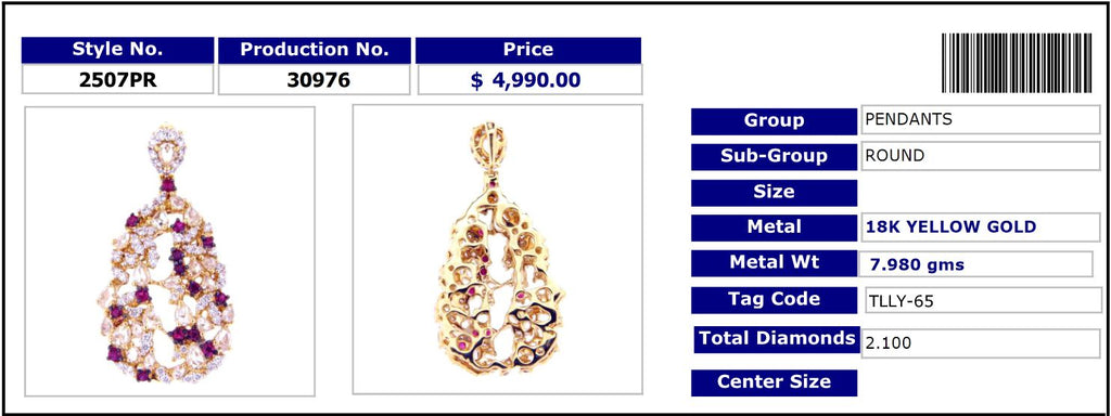 One of a Kind Ruby & Fancy Yellow Diamond Pendant