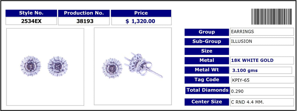 Round Mount Everyday Classic Stud Earring