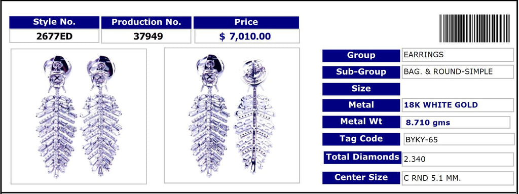 Exclusive Round Mount Palm Earrings