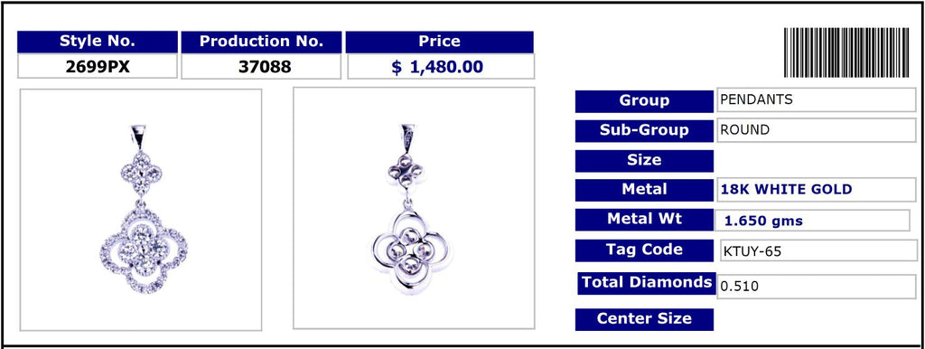Clover Diamond Pendant