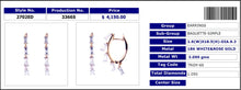 Dangling Diamond Baguette Hoops