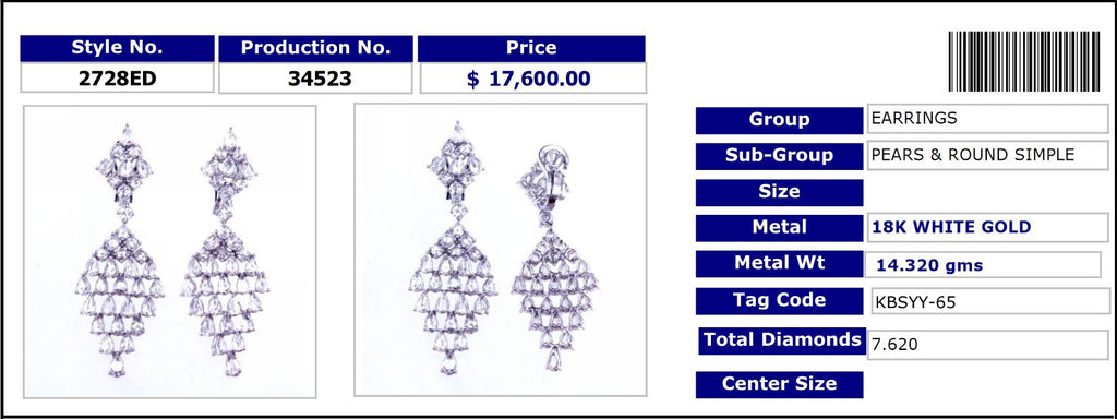 Chandelier Ultra Rose Cut Earrings