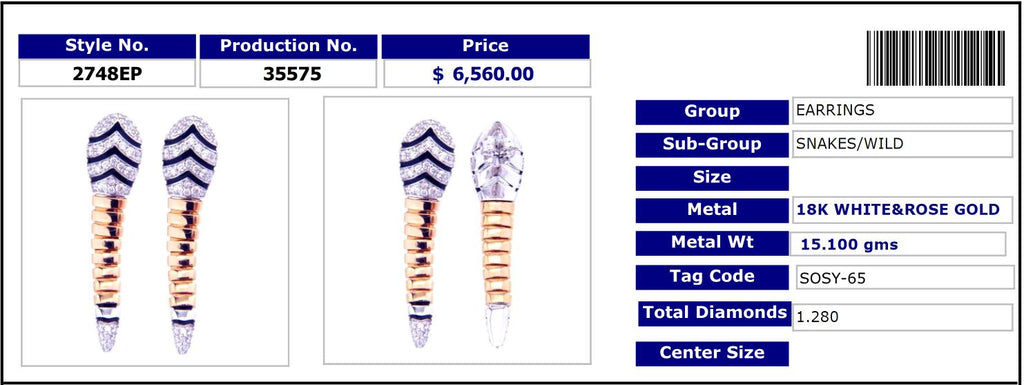 Wild Fantasy Snake Earrings