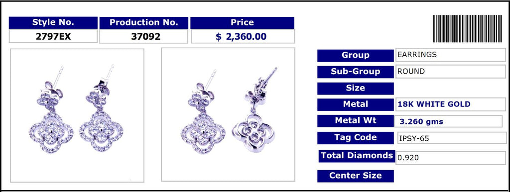 Clover Diamond Earring