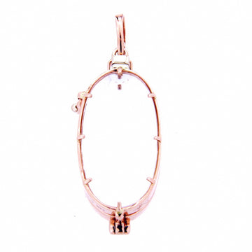 Oval Crystal Charm Locket