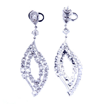 Diamond Leaf Earrings