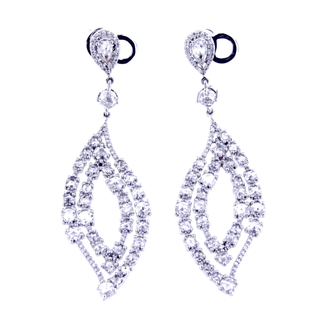 Diamond Leaf Earrings