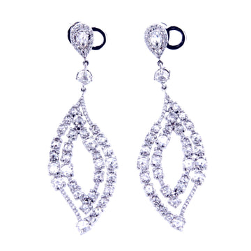 Diamond Leaf Earrings