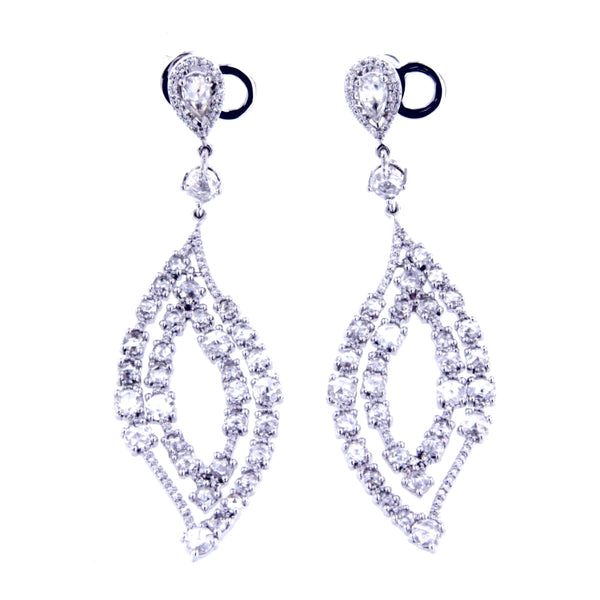 Diamond Leaf Earrings