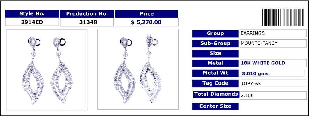 Diamond Leaf Earrings