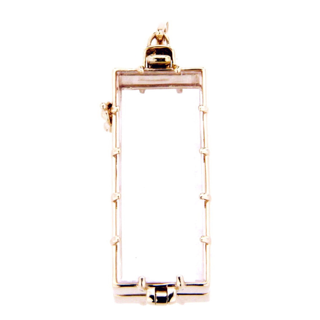 Rectangle Crystal Charm Locket