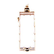 Rectangle Crystal Charm Locket