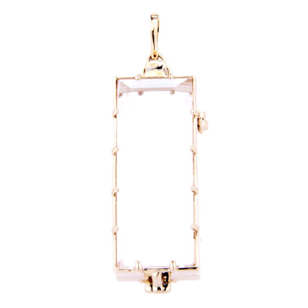 Rectangle Crystal Charm Locket