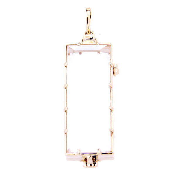 Rectangle Crystal Charm Locket