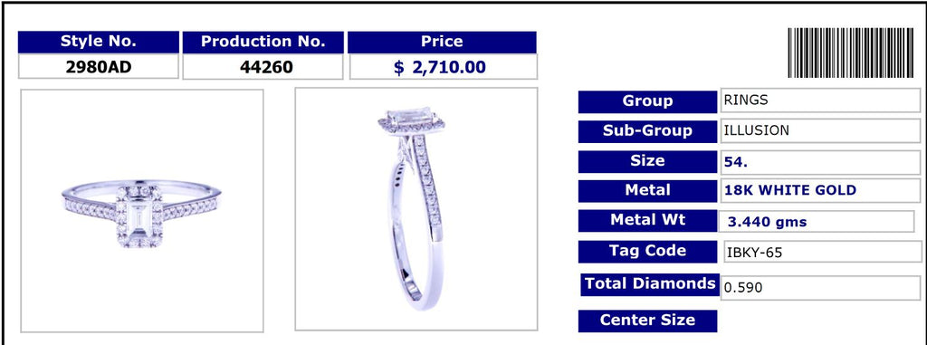 Raised Diamond Baguette with Halo