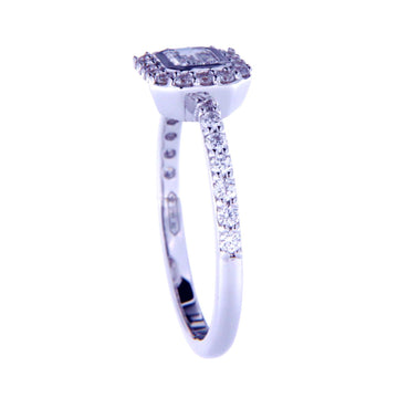Bezel Set Halo Diamond Ring