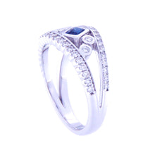 Sapphire Adorned Contemporary Ring