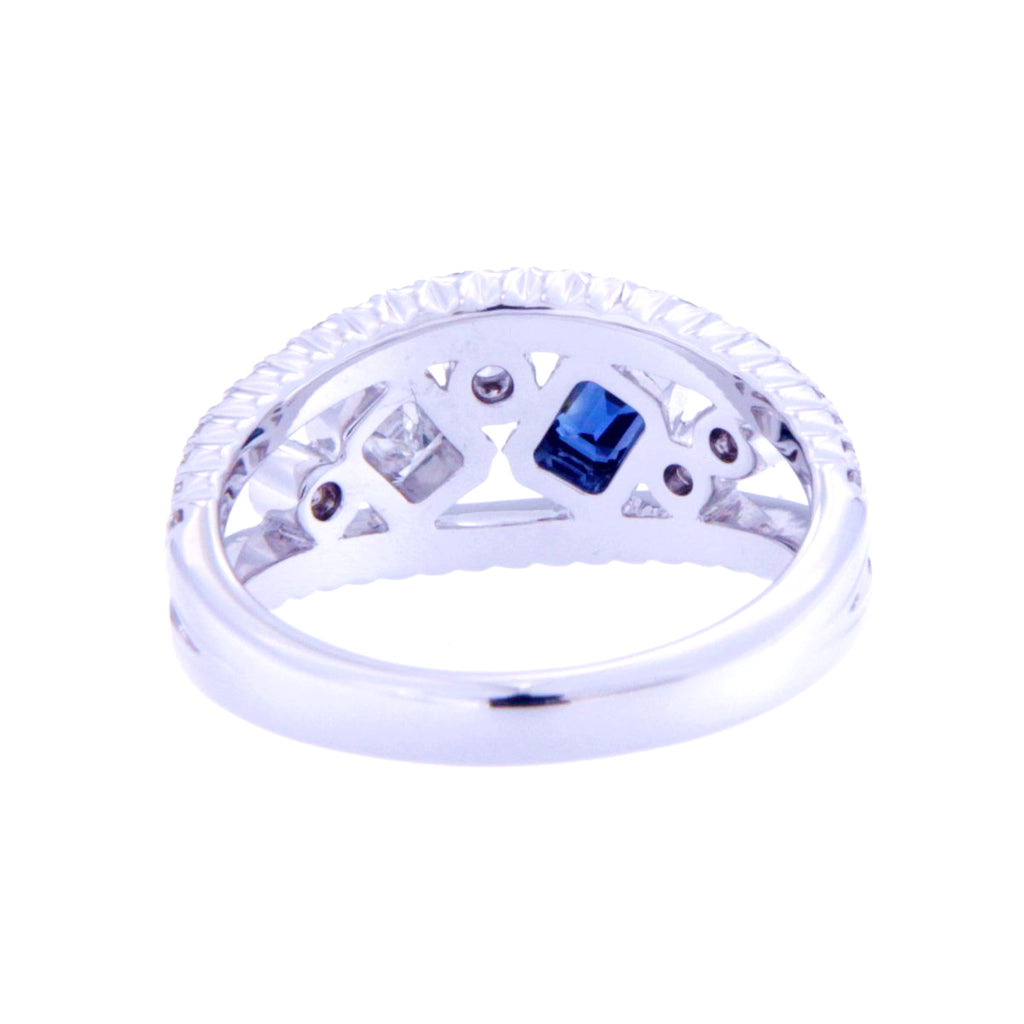 Sapphire Adorned Contemporary Ring
