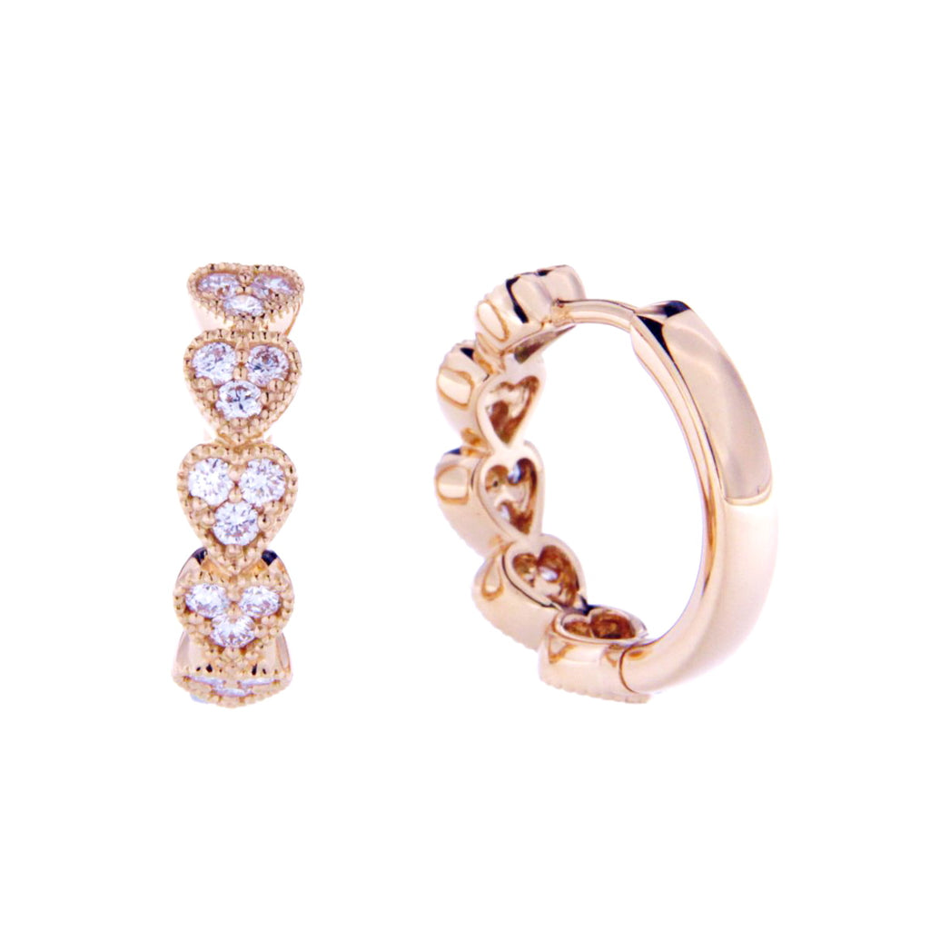 Valentines - Dazzling Classic Hearts Earrings