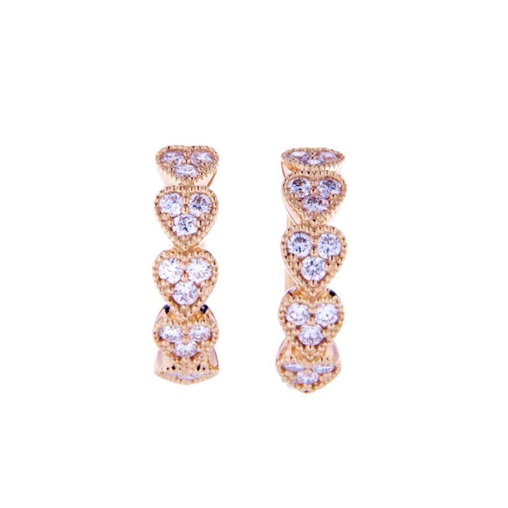 Valentines - Dazzling Classic Hearts Earrings