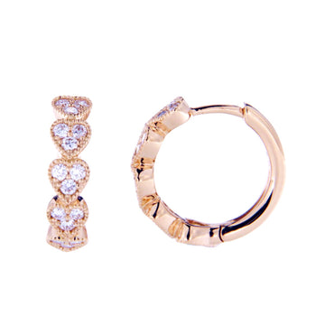 Valentines - Dazzling Classic Hearts Earrings