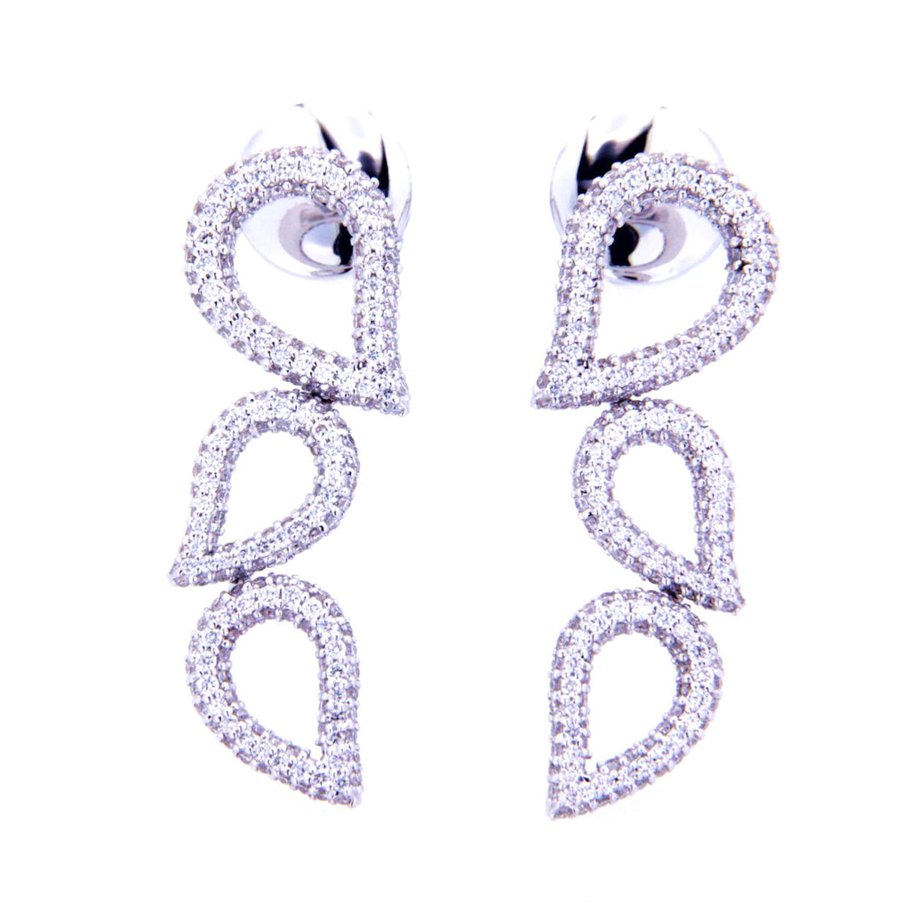 Triple Tear Diamond Earrings