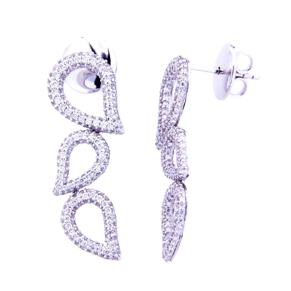 Triple Tear Diamond Earrings