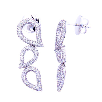 Triple Tear Diamond Earrings