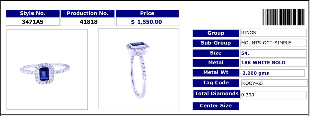 Blue Sapphire Otto Ring