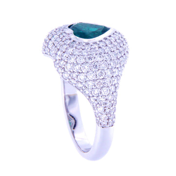 Emerald Heart Beat Ring