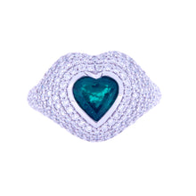 Emerald Heart Beat Ring