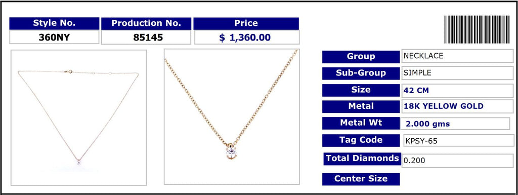 Classic Lone Diamond Necklace