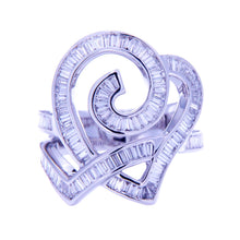 Valentines - Baguette Heart Spiral Ring
