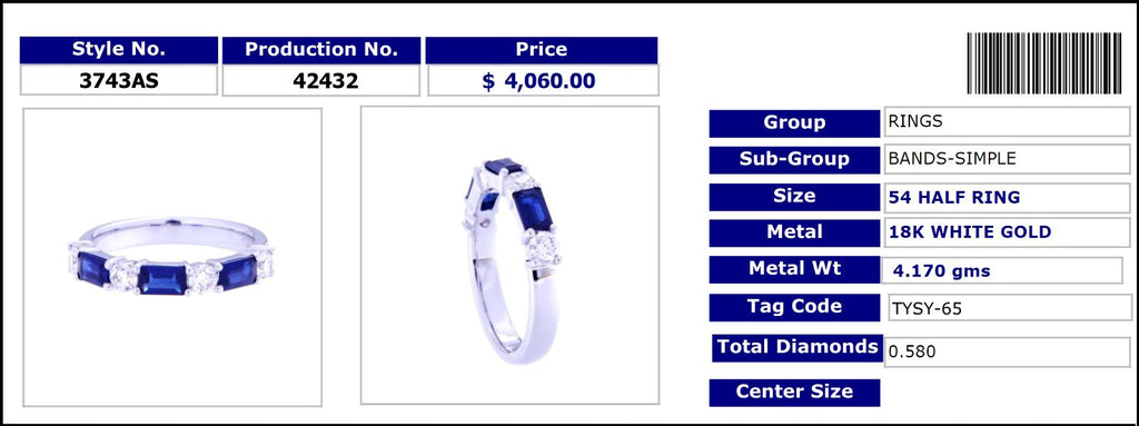 Blue Sapphire Otto Ring