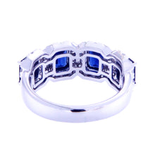 Haloed Sapphires Half Ring