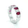 Valentines - Alternating Ruby and Diamond Half Band