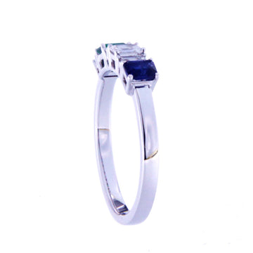 EMERALD - SAPPHIRE - BAGUETTE DIAMOND RING